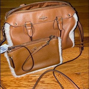 Authentic brand new Coach purse + wristlet